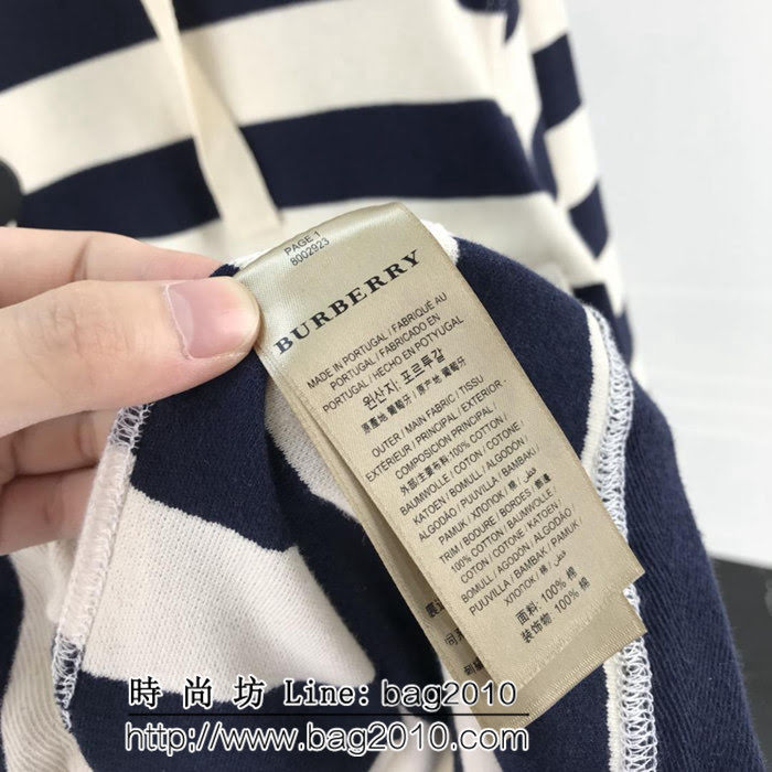 BURBERRY巴寶莉 18AW條紋色織 寬鬆版衛衣 男女同款 ydi1821
